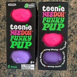teenie NEE DOH Funky Pup 2-Pack - Pink & Purple